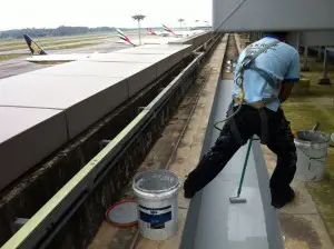 Roof Waterproofing Works at Changi Airport Terminal 3