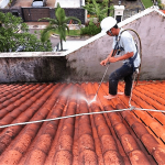 Roof Leakage Repair | Cleaning Roof with High Pressure Water Jet roof leaking singapore
